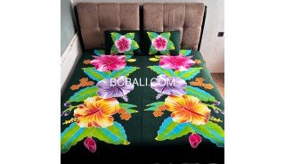 Best Quality Rayon Bedsheet Hand Painted Floral Handmade Design